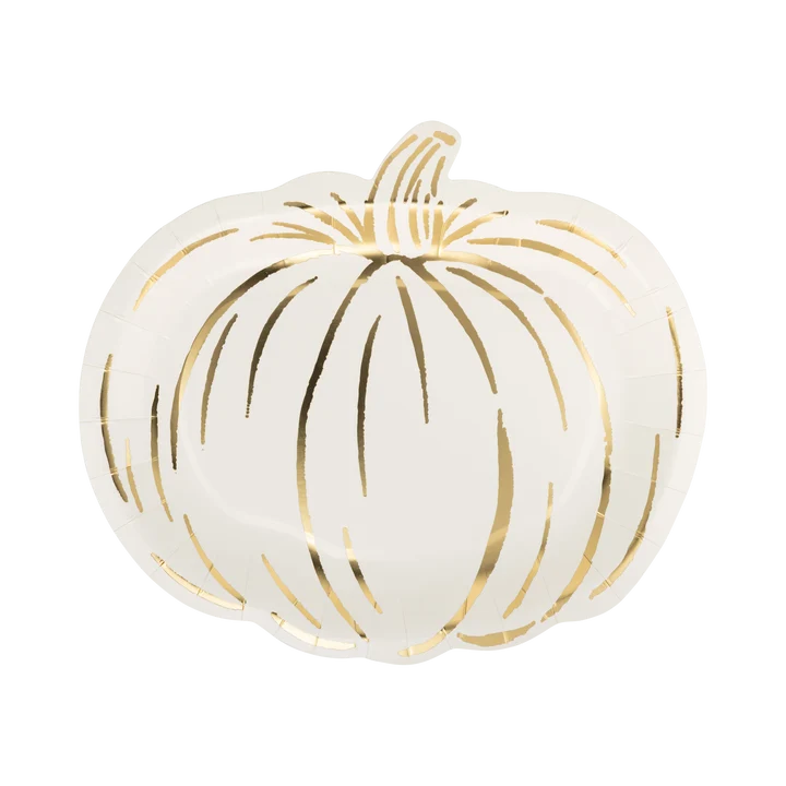 Cream Pumpkin Shaped Plate