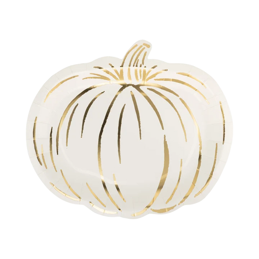 Cream Pumpkin Shaped Plate