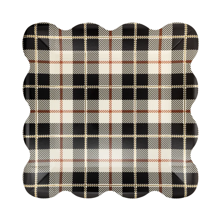 Black Fall Plaid 10" Plate