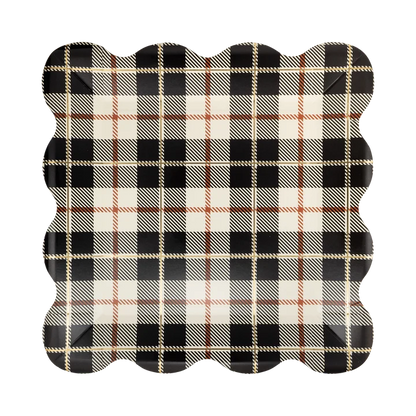 Black Fall Plaid 10" Plate