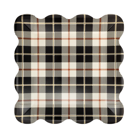 Black Fall Plaid 10" Plate