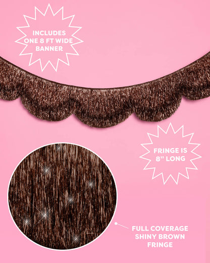 Espresso Scallop Fringe - scalloped banner