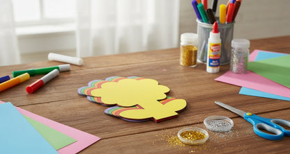 SHAPES ETC. Small Assorted Color Creative Foam Cut-Outs - Flower