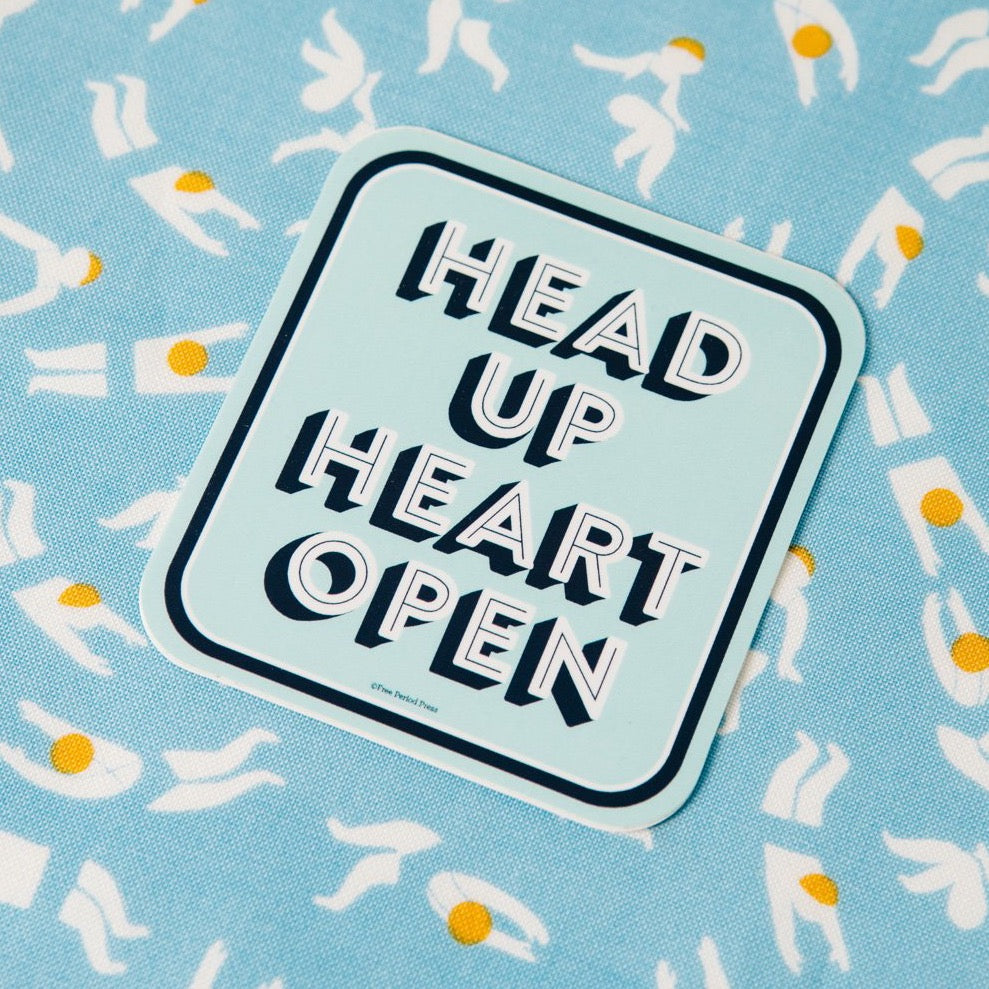 Head Up Heart Open Vinyl Decal Sticker