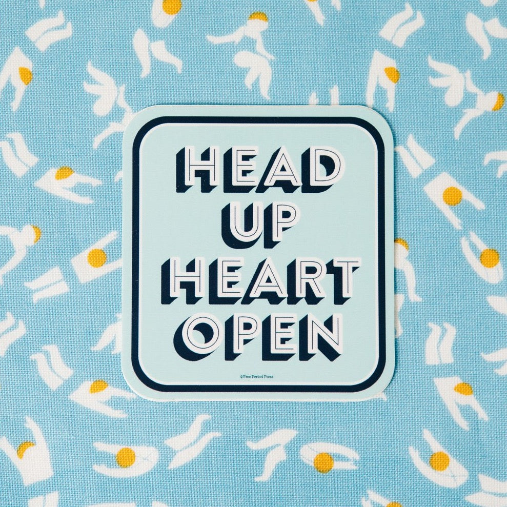 Head Up Heart Open Vinyl Decal Sticker