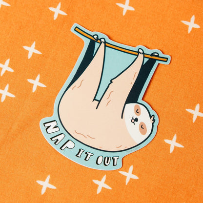Nap it Out Sloth Vinyl Decal Sticker
