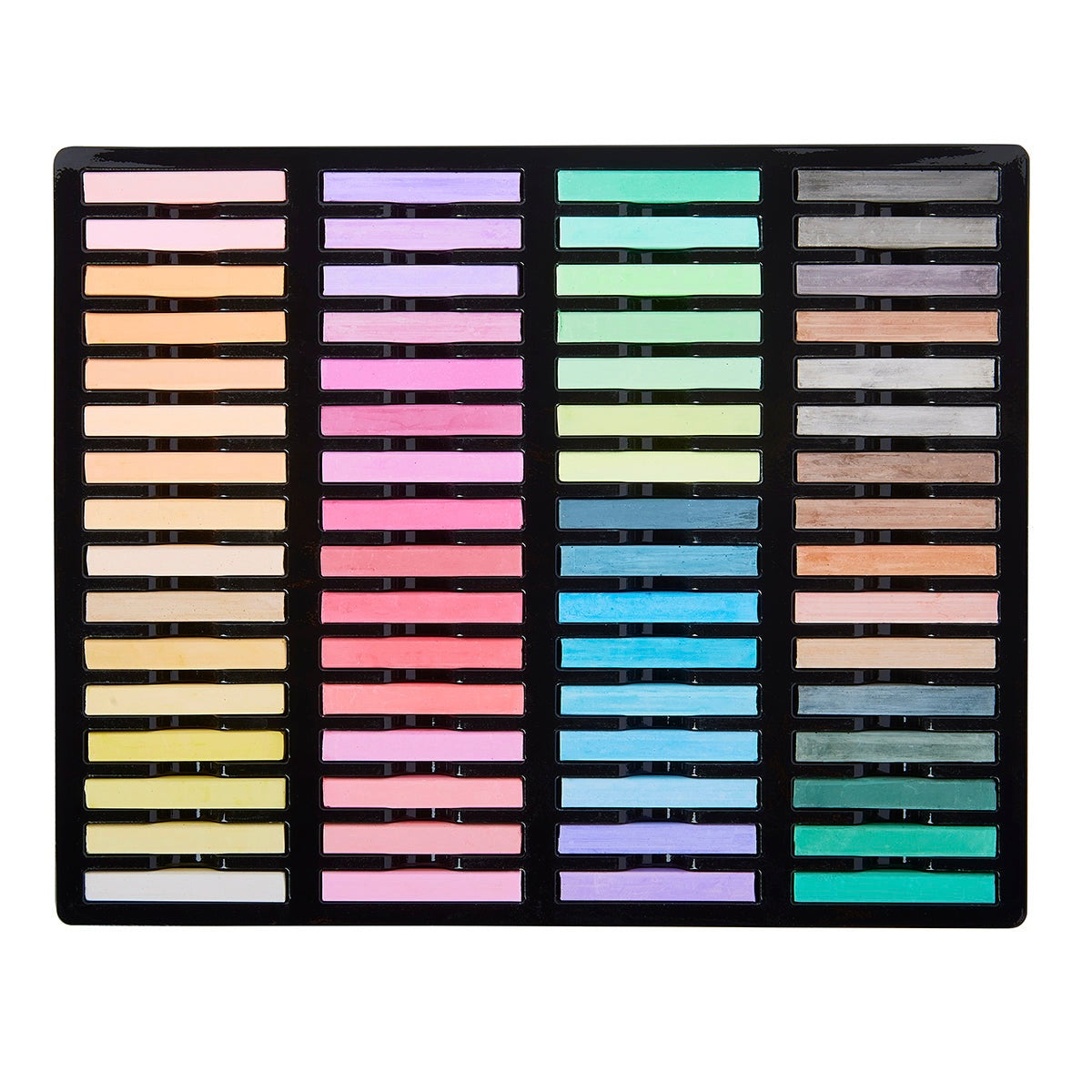 Square Chalk Pastels - 64 Colors