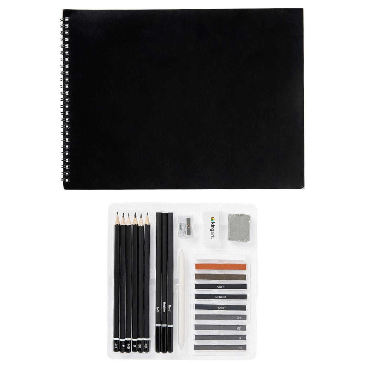 Sketching & Drawing Combo, Hardcover Book & 24 pc Pencil Set