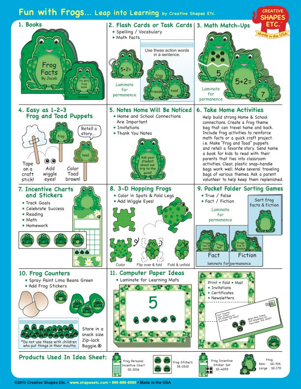 SHAPES ETC. Stationery Set - Frog