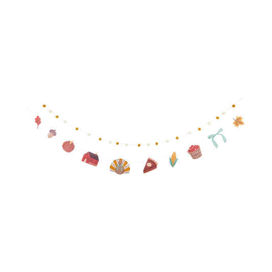 Harvest Paper Icons and Pom Pom Banner Set