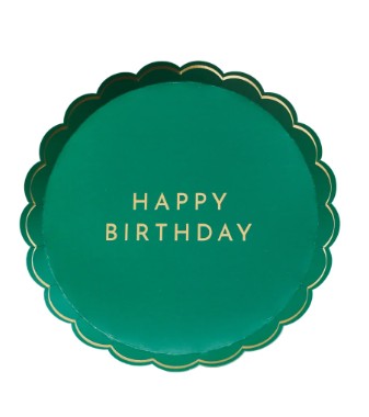 Emerald Green Signature Happy Birthday Small Plates