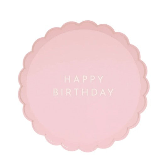 Petal Pink Signature Happy Birthday Small Plates
