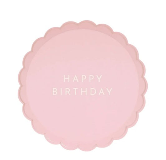 Petal Pink Signature Happy Birthday Small Plates