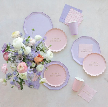 Petal Pink Signature Happy Birthday Small Plates