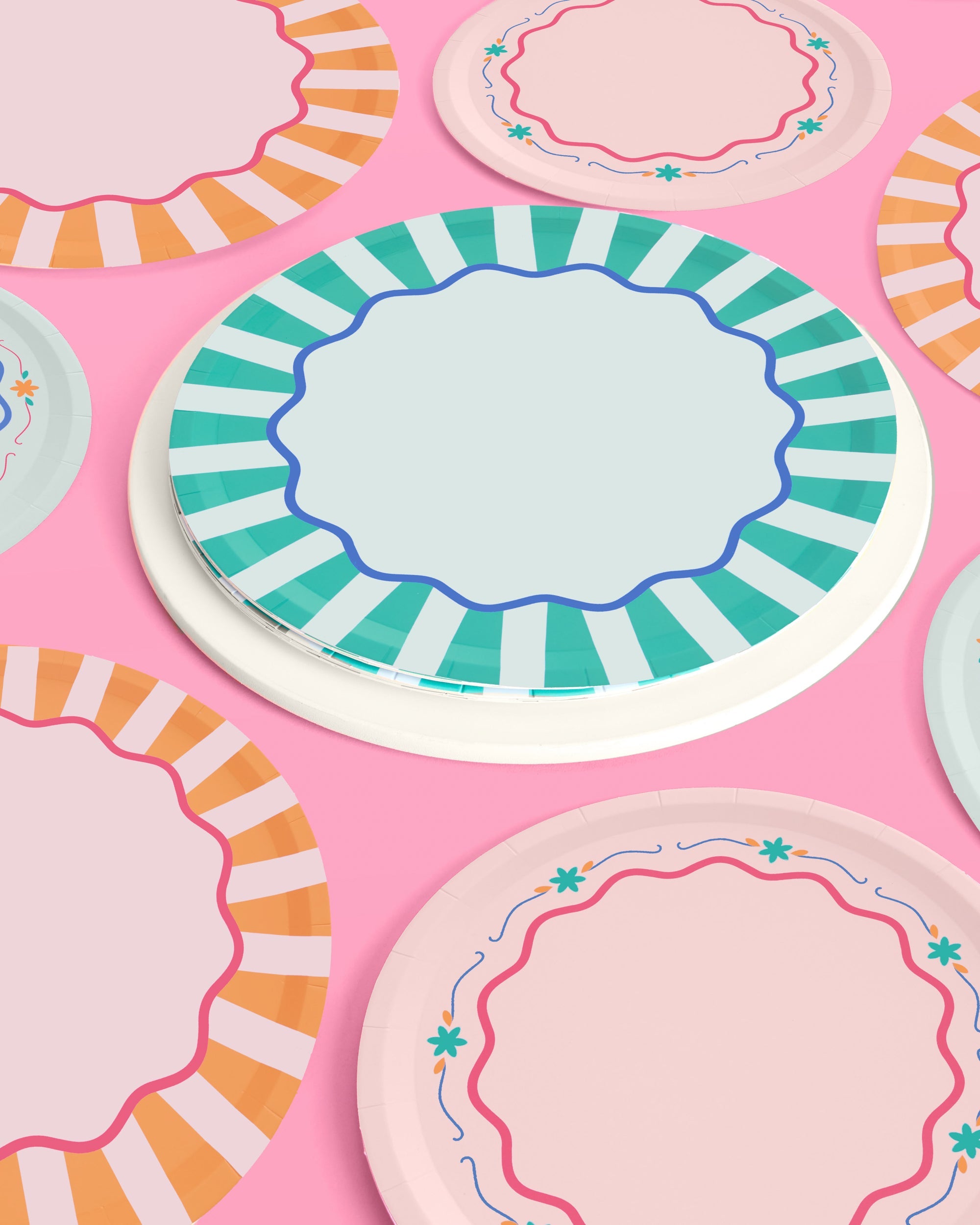 Italian Summer Duo - 32 plates + 24 napkins