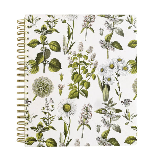 Botanical Blank Spiral Notebook