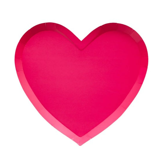 Haute Pink Heart Shaped Plates