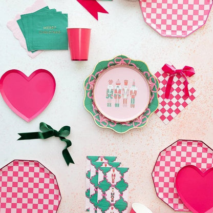Haute Pink Heart Shaped Plates