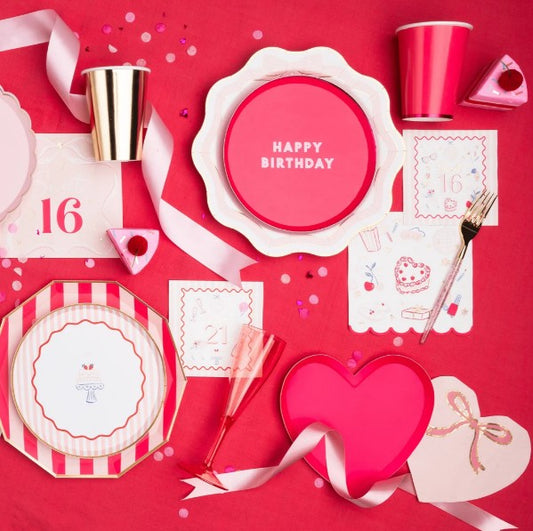 Haute Pink Heart Shaped Plates