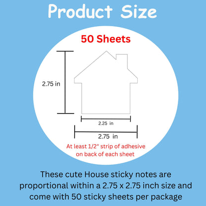 SHAPES ETC. Sticky Shape Notepad - House