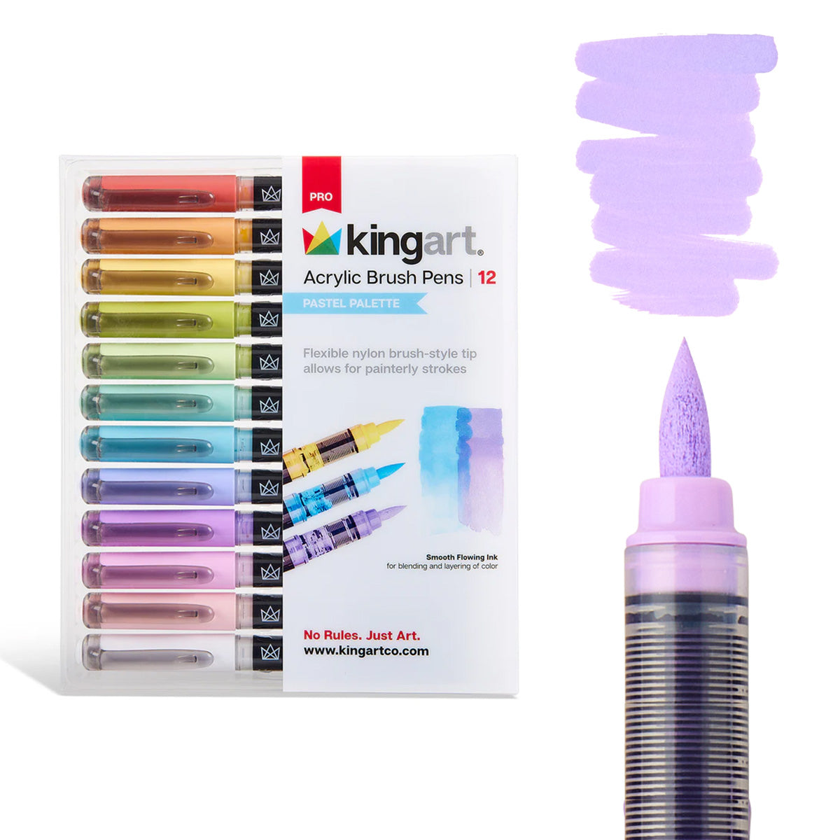 PRO Acrylic Paint Brush Pens - 12 Pastel Colors