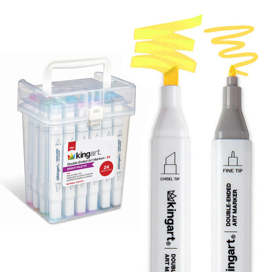 PRO Double-Ended Alcohol Markers - 24 Bright Colors