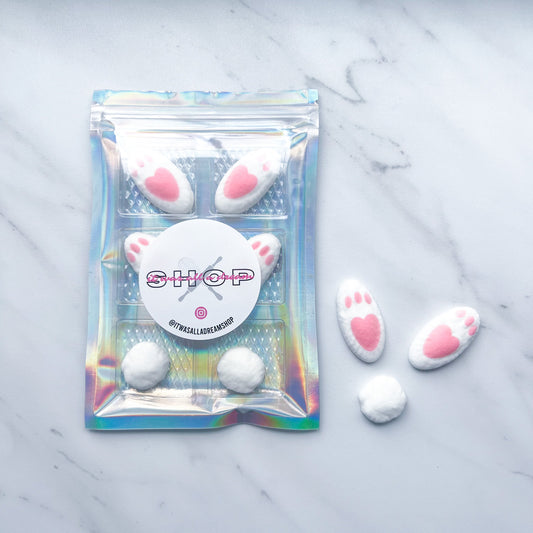 BUNNY TAILS AND FEET DUO EDIBLE DECORATIONS