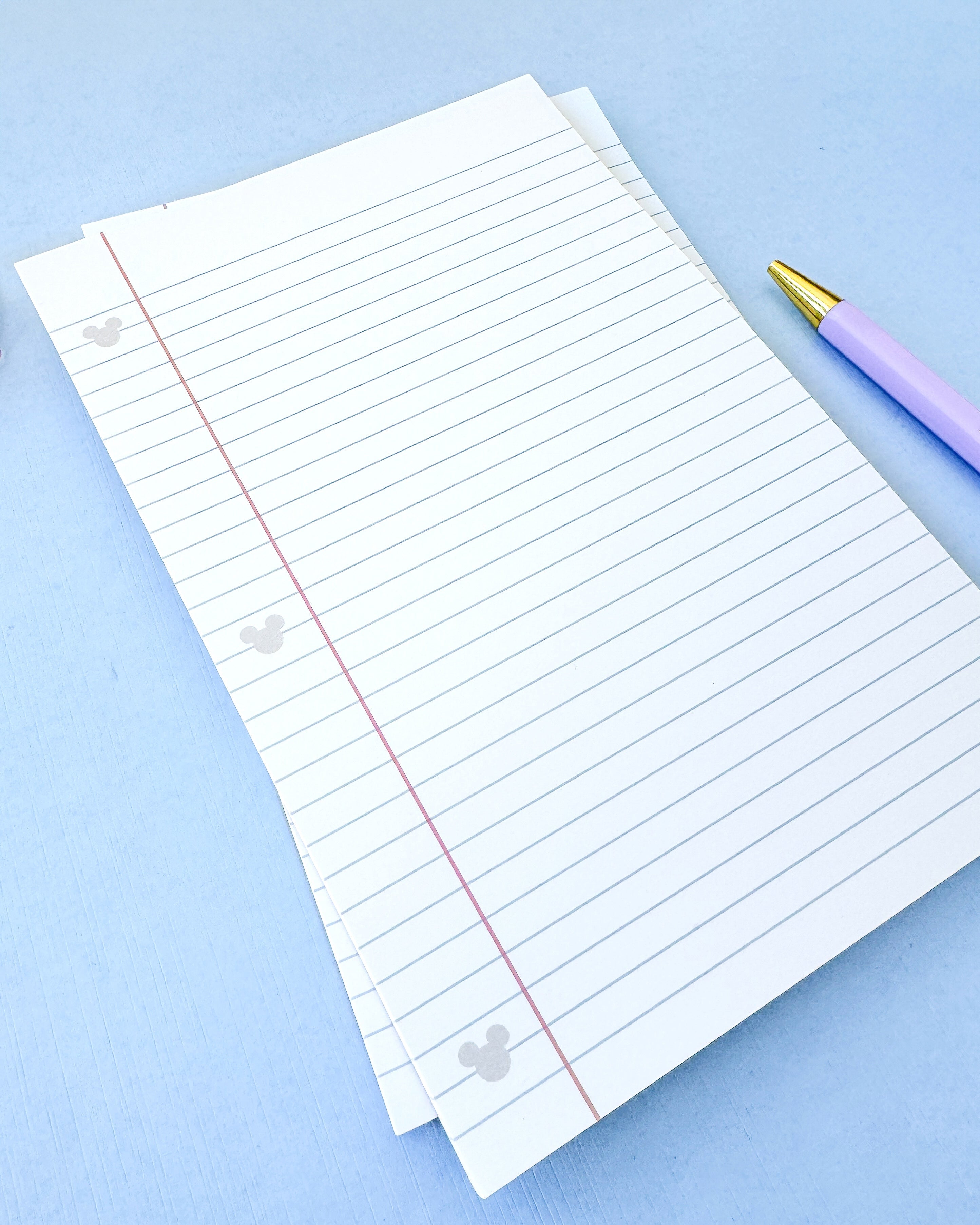 Hidden Mickey Lined Paper Notepad