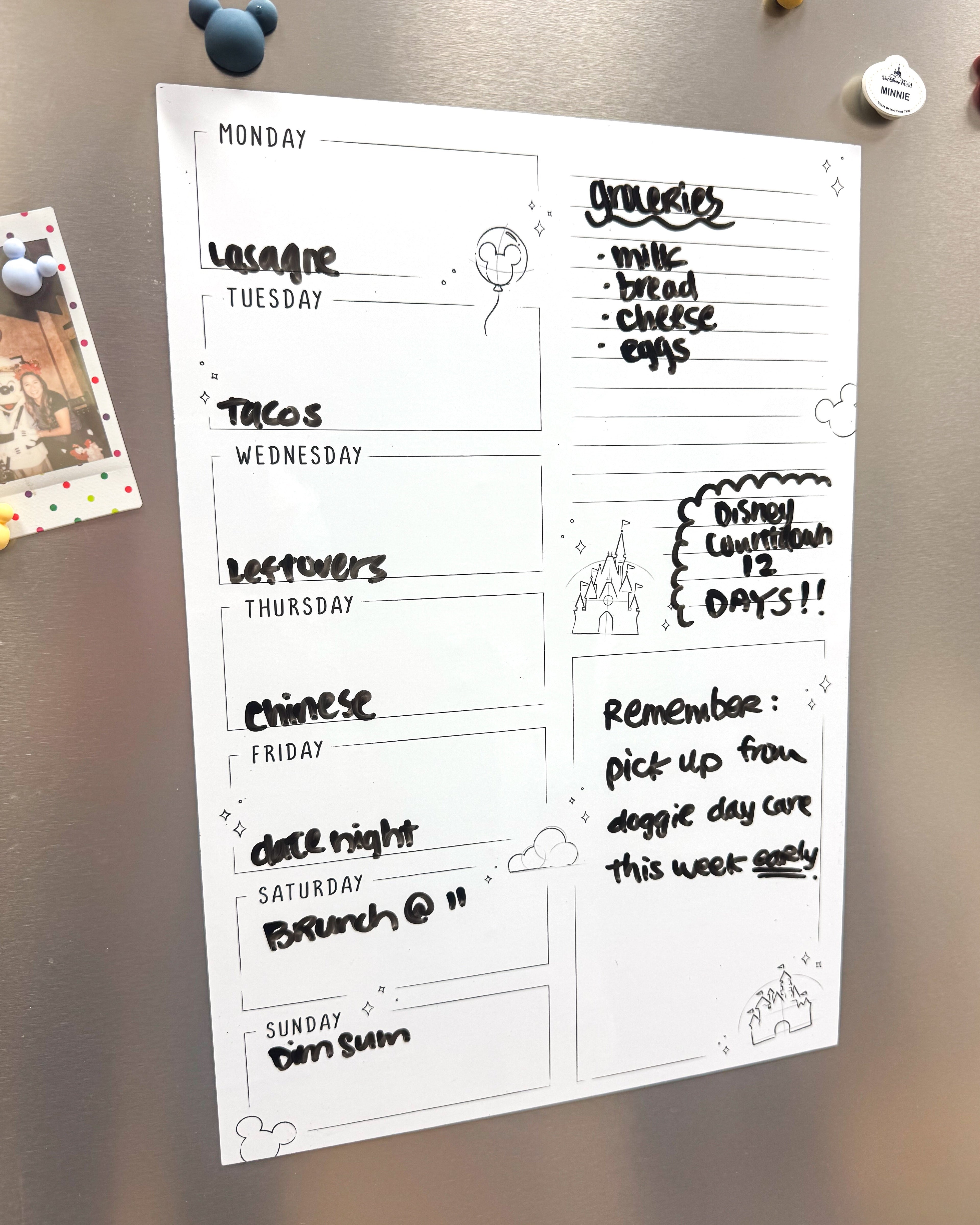 Magnetic Weekly Dry Erase Calendar