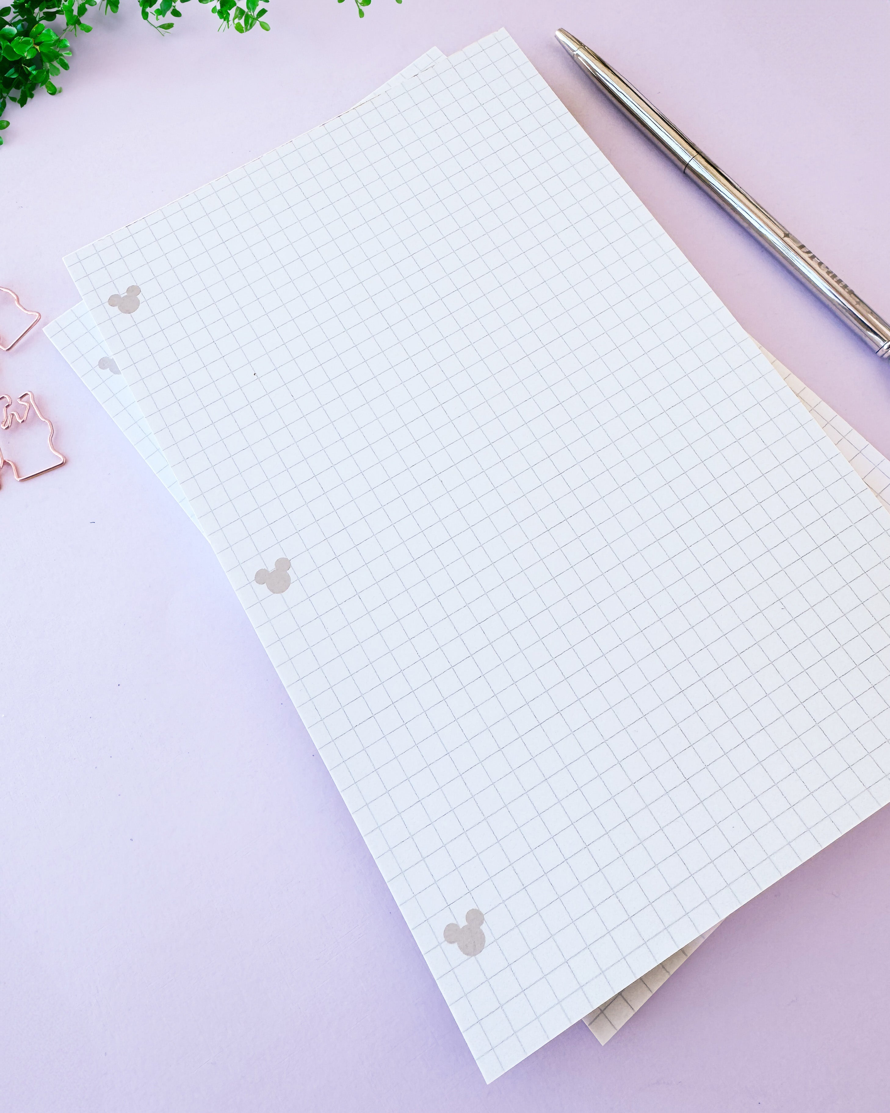 Hidden Mickey Grid Paper Notepad