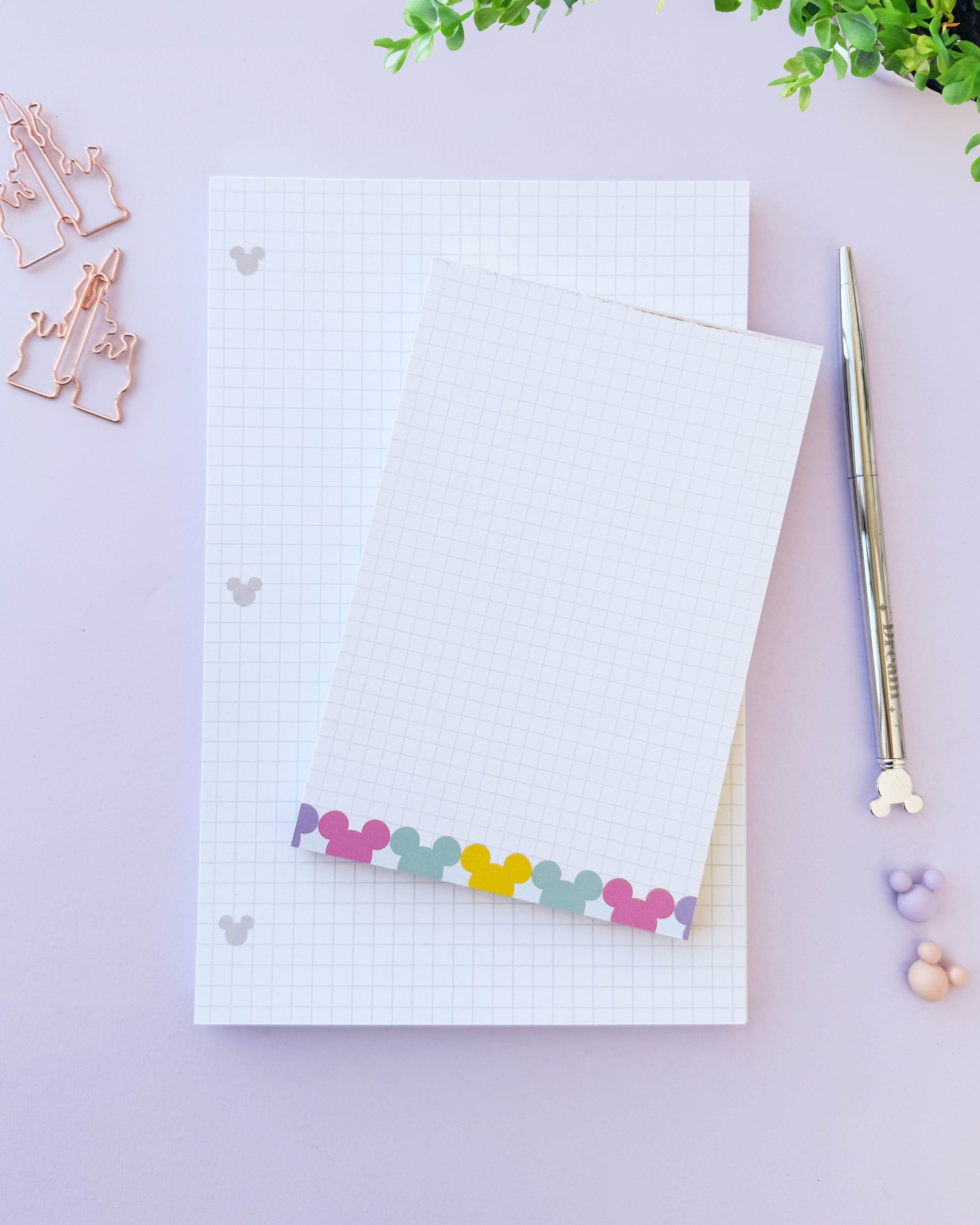 Hidden Mickey Grid Paper Notepad