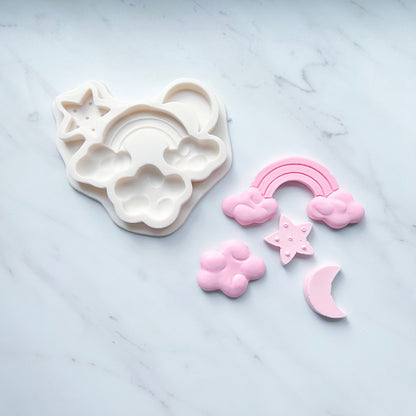 LARGE RAINBOW, STAR, CLOUD AND MOON MOLD