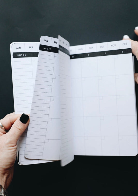 5x8 Undated Monthly Planner - Halfsies Edition