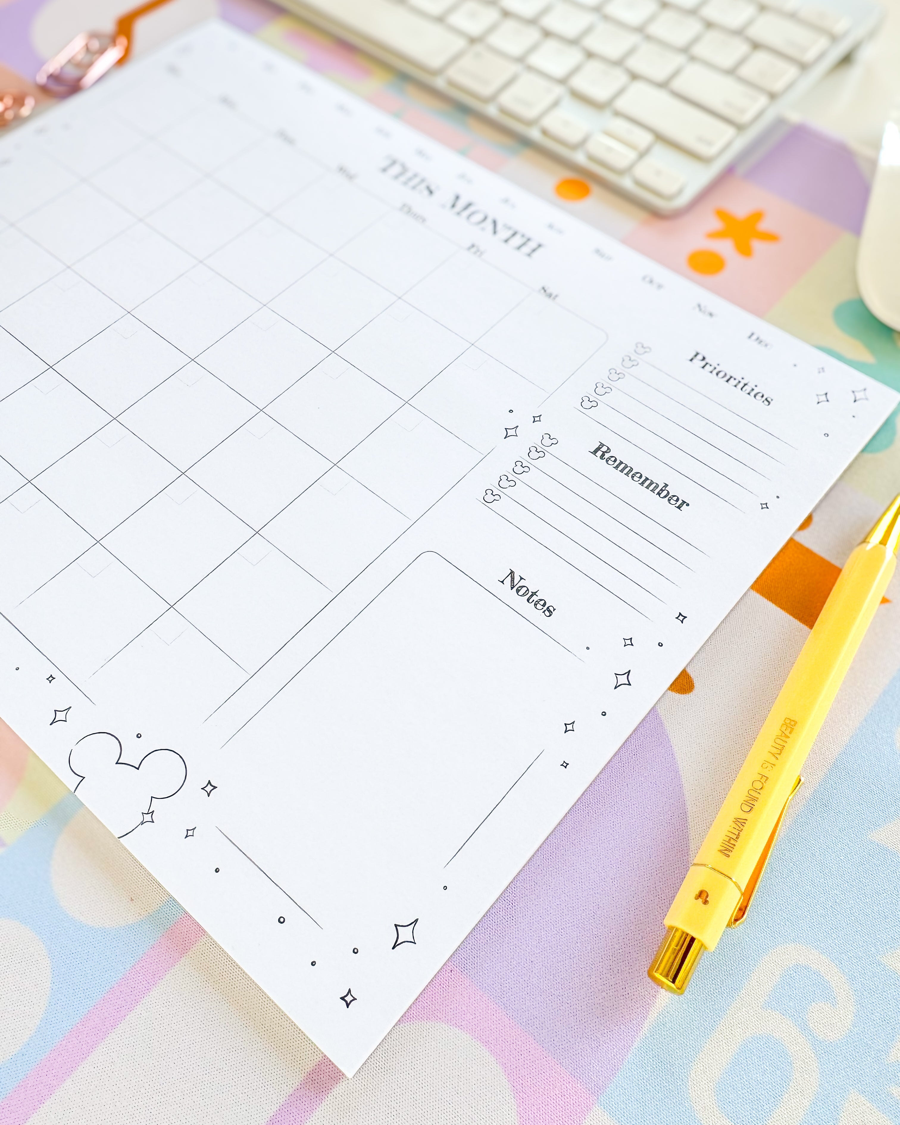 Sketch *Monthly* Planner Notepad