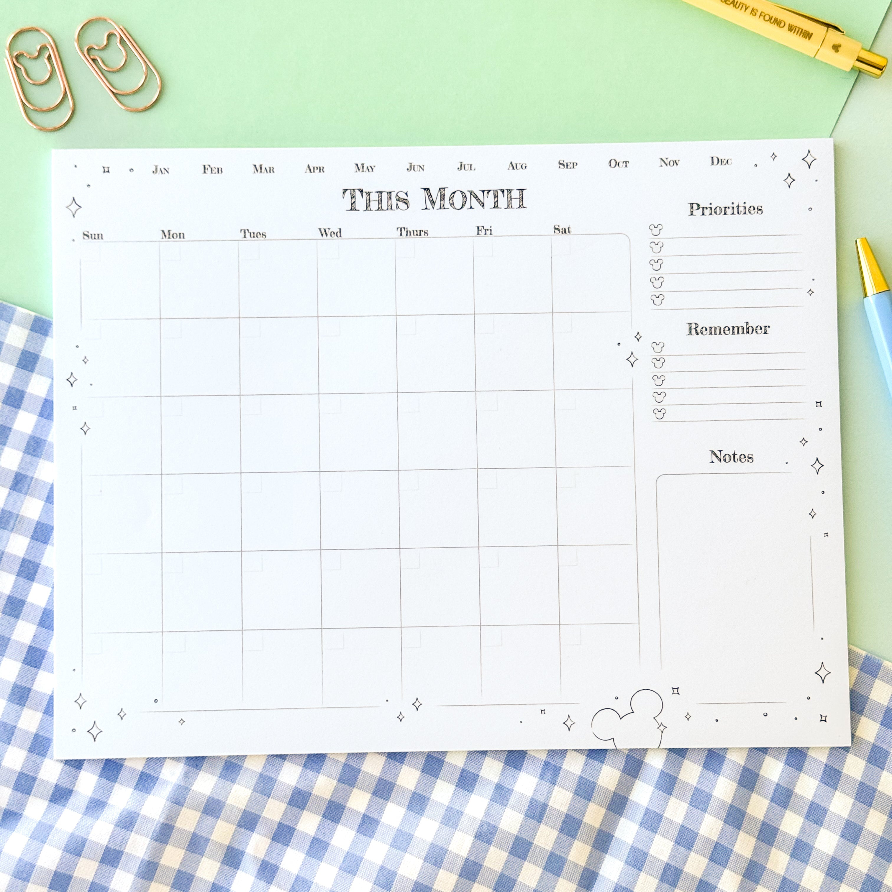 Sketch *Monthly* Planner Notepad