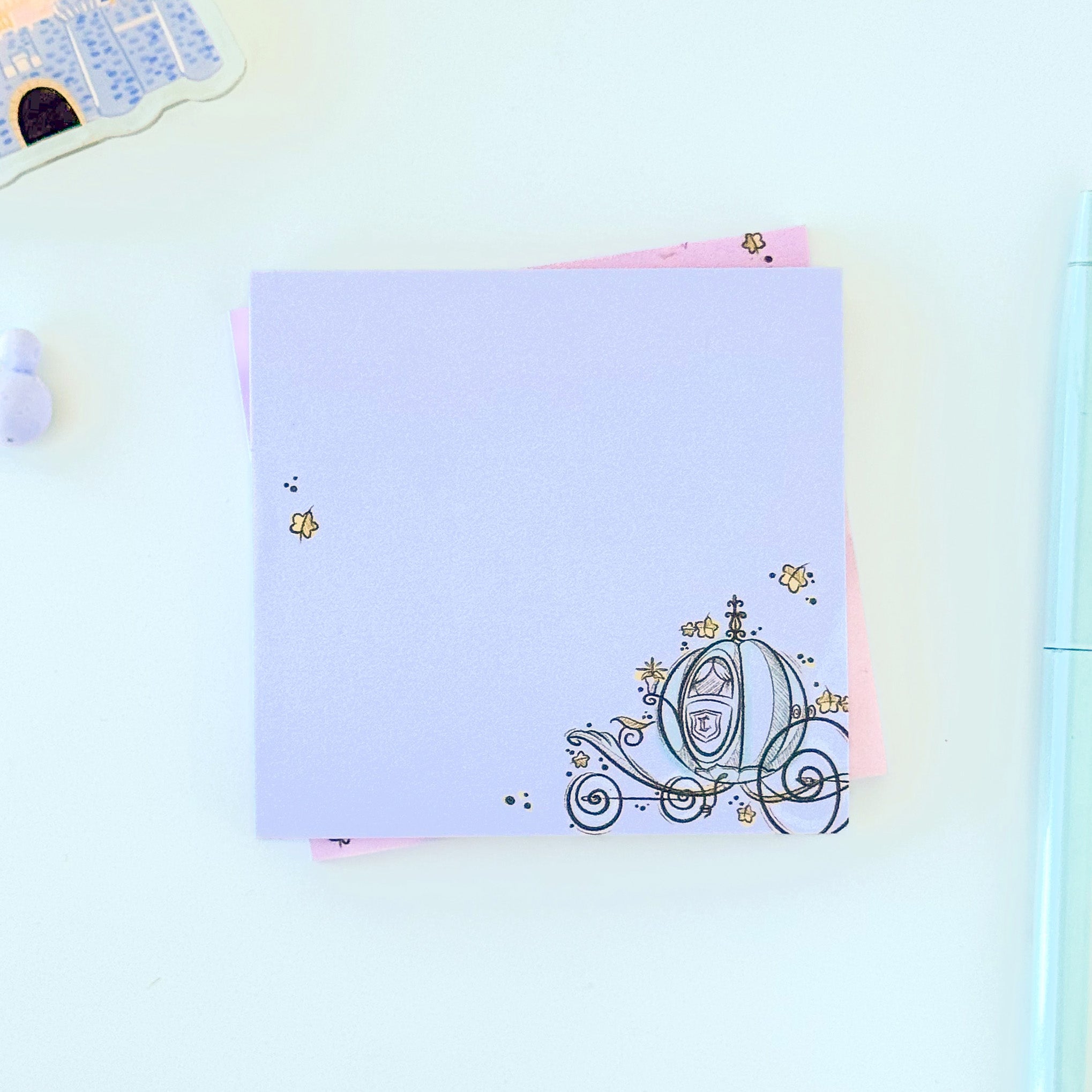 Cinderella Carriage Princess Sketch Post It