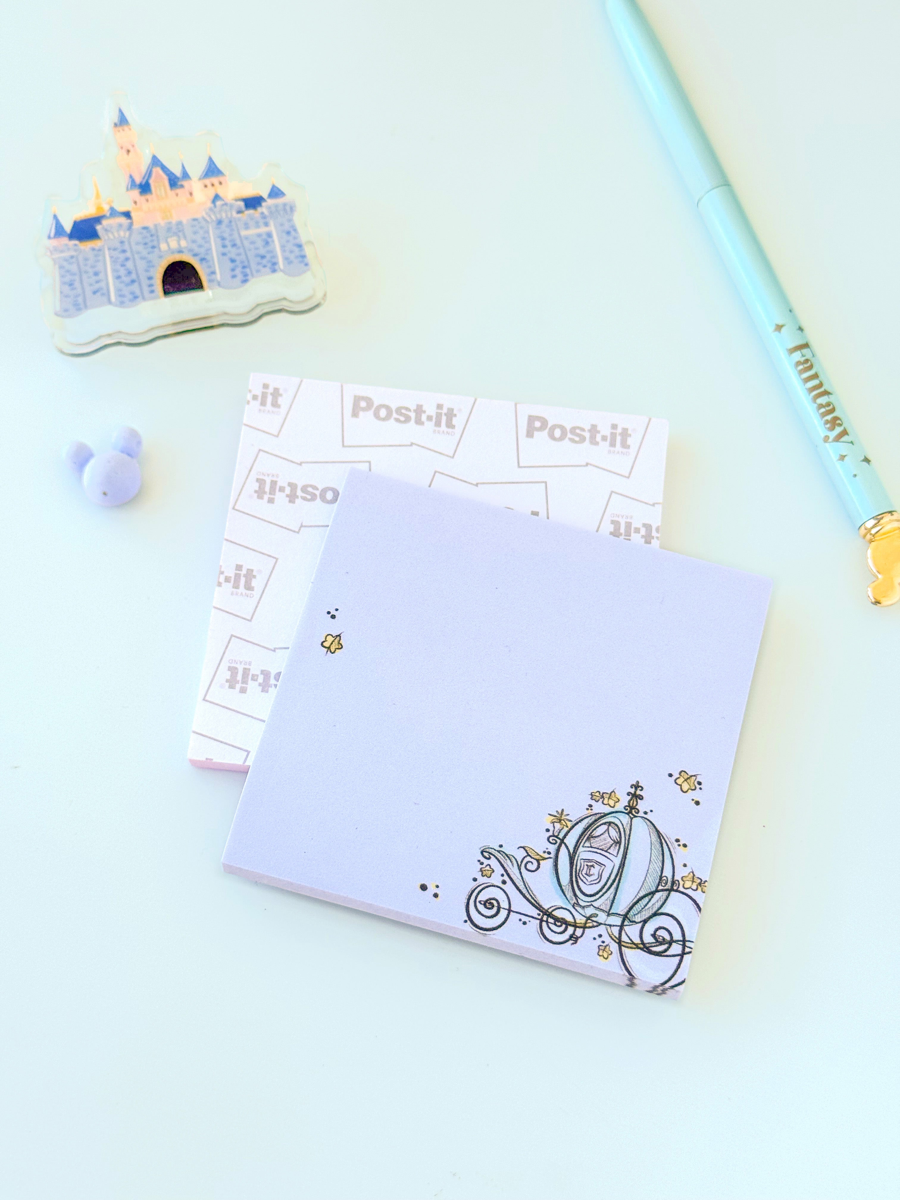 Cinderella Carriage Princess Sketch Post It