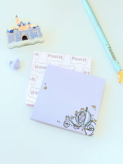 Cinderella Carriage Princess Sketch Post It