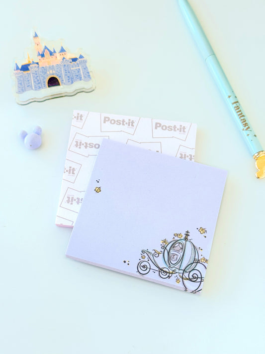 Cinderella Carriage Princess Sketch Post It