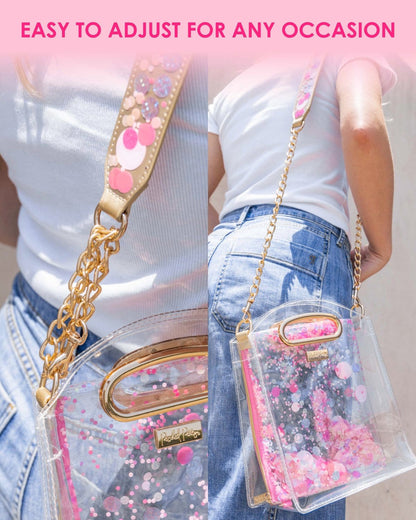 Confetti Strap and Clear Crossbody Bundle