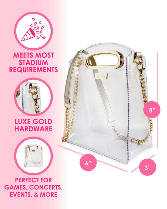 Confetti Strap and Clear Crossbody Bundle