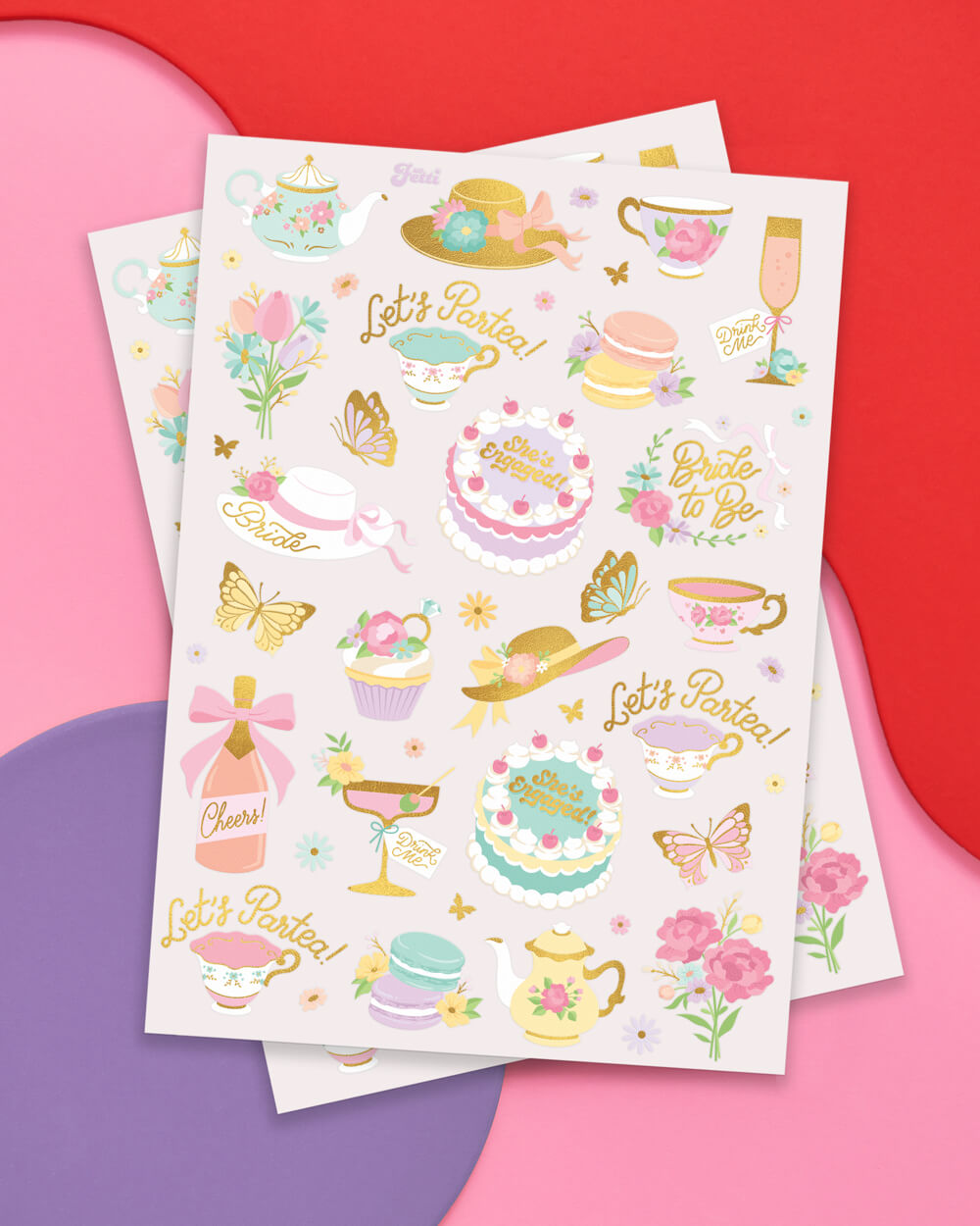 Partea Time Tats - 50 foil temporary tattoos