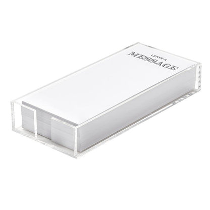 Rectangle Notepaper with Acrylic Tray - Leave A Message