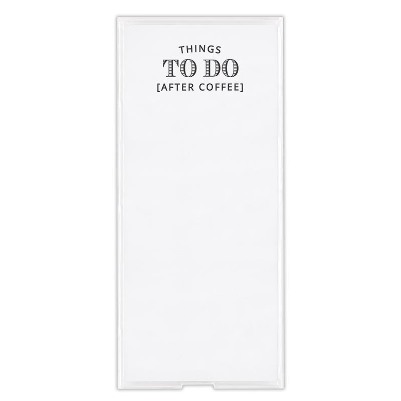 Rectangle Notepaper with Acrylic Tray - Things To Do (After Coffee)