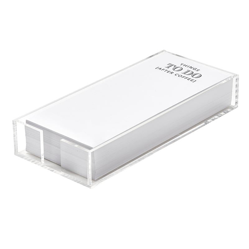 Rectangle Notepaper with Acrylic Tray - Things To Do (After Coffee)