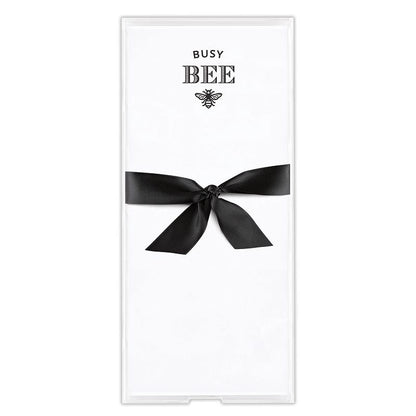 Rectangle Notepaper with Acrylic Tray - Busy Bee