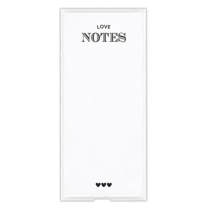 Rectangle Notepaper with Acrylic Tray - Love Notes
