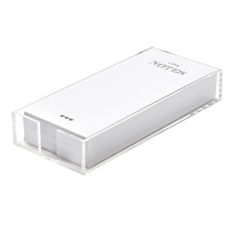 Rectangle Notepaper with Acrylic Tray - Love Notes