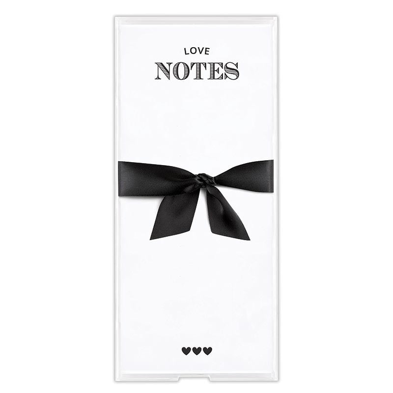 Rectangle Notepaper with Acrylic Tray - Love Notes