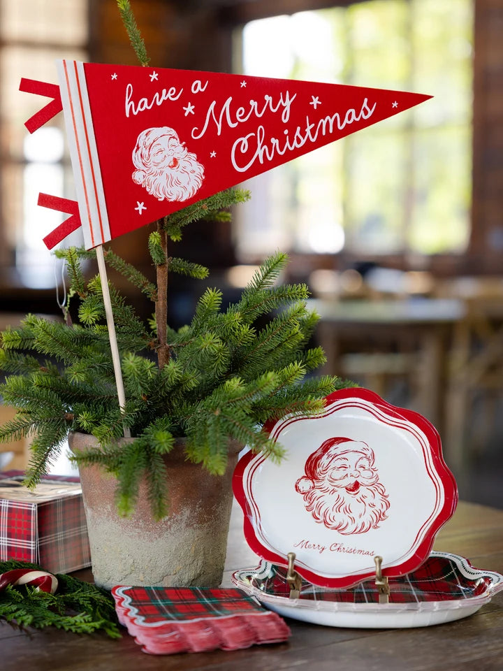Santa Merry Christmas Plate - 8"